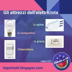 Gli attrezzi e gli strumenti usati dall'elettricista per il suo lavoro #elettricista #attrezzi #itapertutti #dizionario #lessico #italianoperstranieri